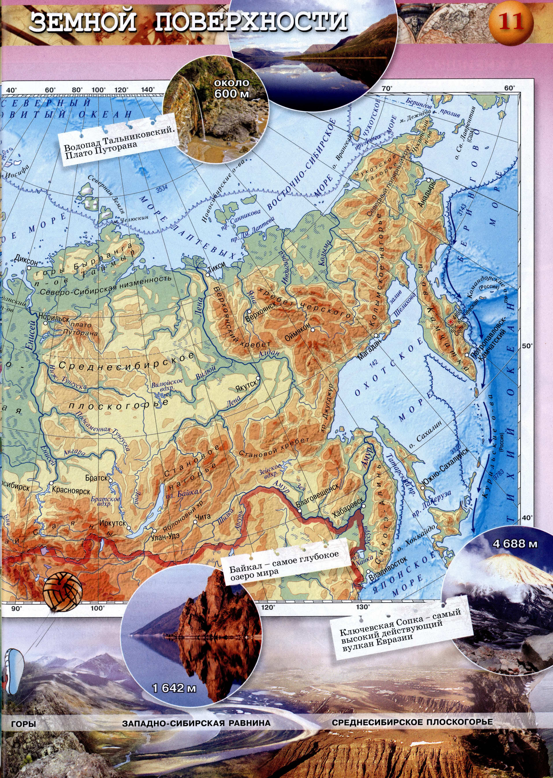 Стр 11 Атлас по географии 5-6 класс Просвещение Сферы