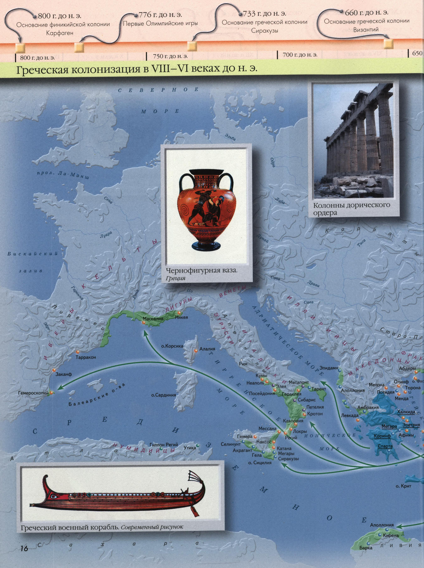 Греческая колонизация - карта