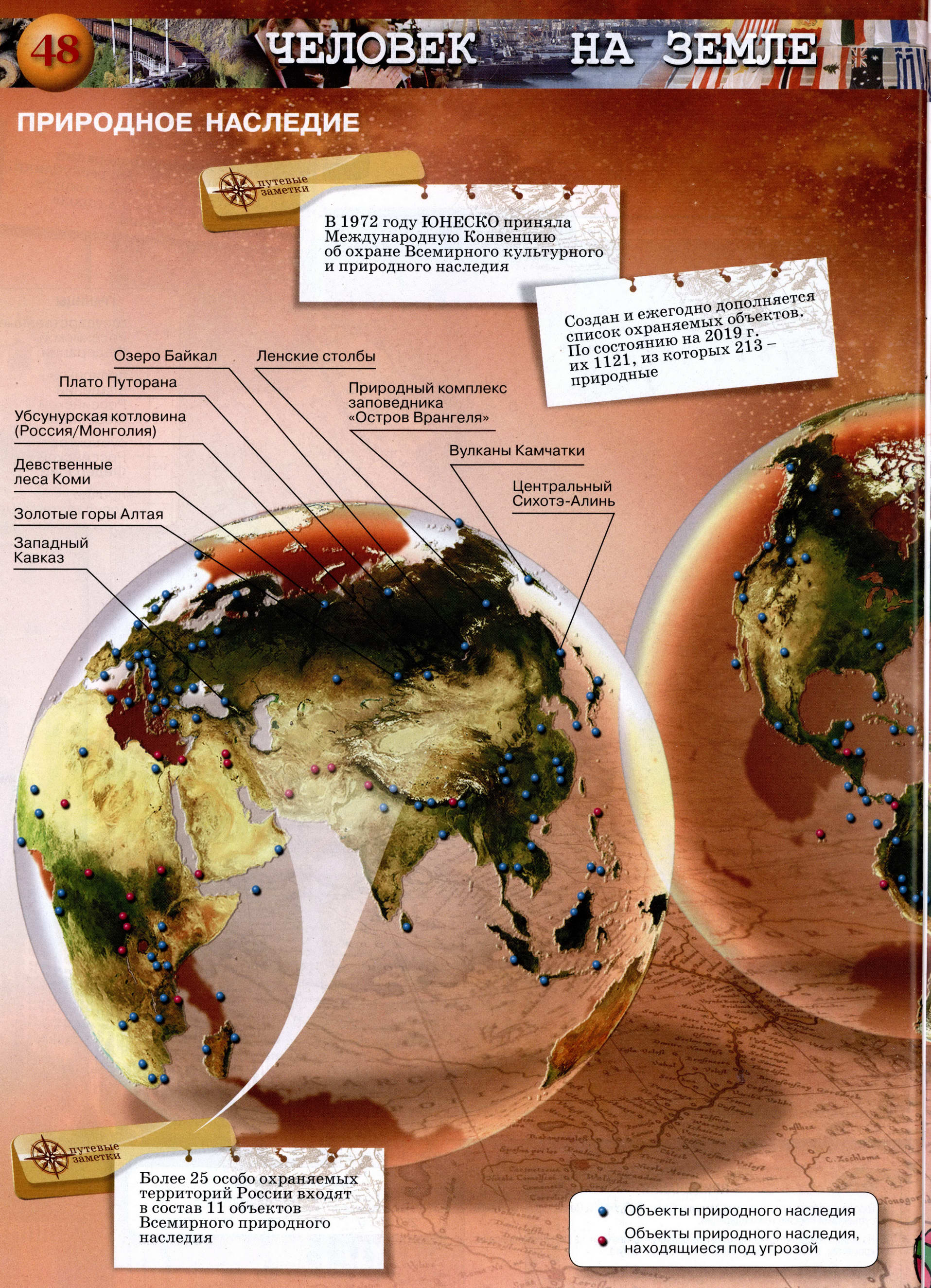 Стр 48 Атлас по географии 5-6 класс Сферы